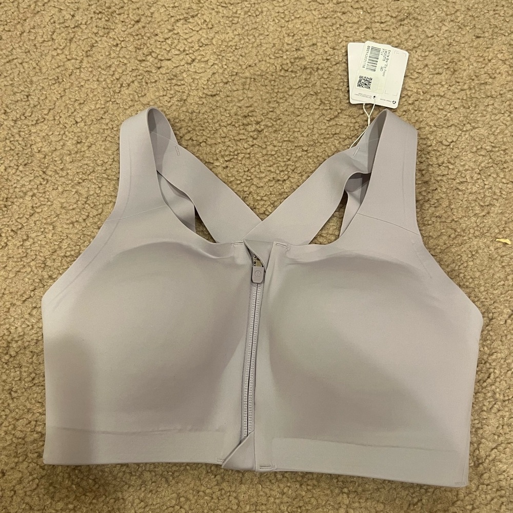 NWT Lululemon Enlite Bra Zip Front High Support size 32D in Faint Lavender